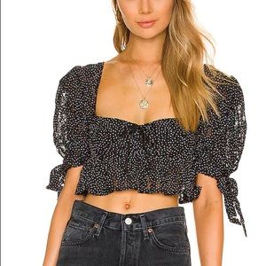 For Love and Lemons Black Lelia Top